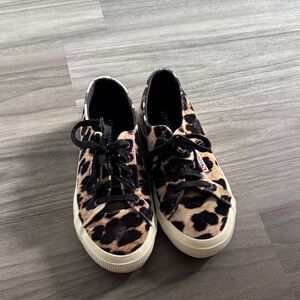 SUPERGA Leopard Print Low-Top Sneakers - Black & Tan